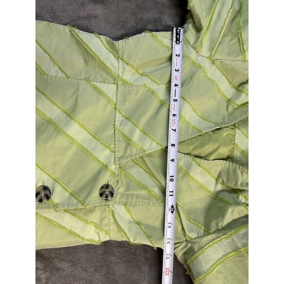 Ganni Green Dress with puff sleeves Midi suze 34 US 2 - Picture 11 of 16